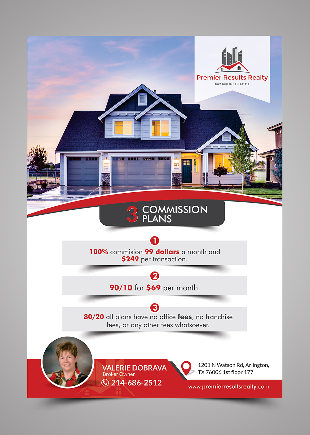 Adobe real estate flyer design example