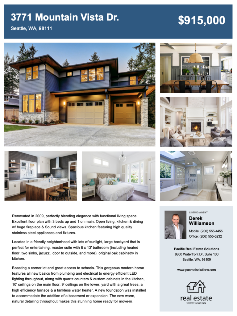 Modern real estate flyer design from PosterMyWall