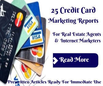 25 Credit Card Article Reports with Private Label Rights. Perfect for website content, blogging, email marketing and other lead generation campaigns.