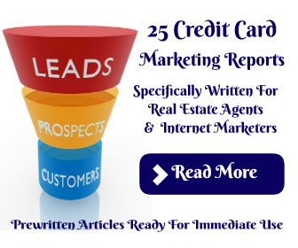 25 Credit Card Article Reports with Private Label Rights. Perfect for website content, blogging, email marketing and other lead generation campaigns.