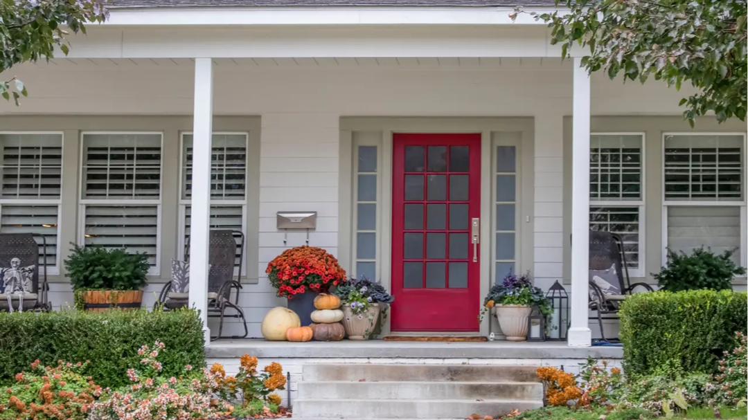 Real estate curb appeal front entry staging for stronger buyer interest