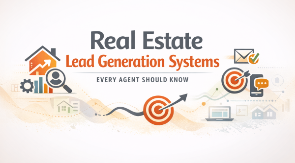 Real estate lead generation systems every agent should know real estate lead generation systems graphic with icons for email, targeting, analytics, and client outreach