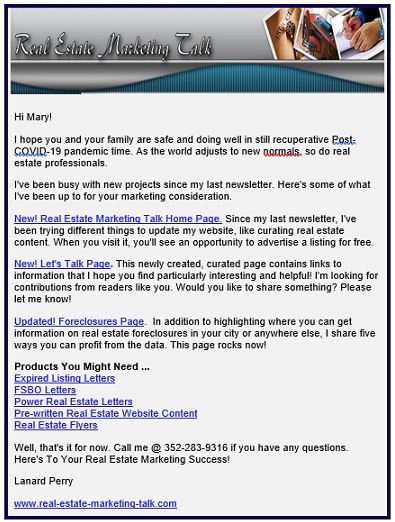 sample newsletter image sample newsletter image