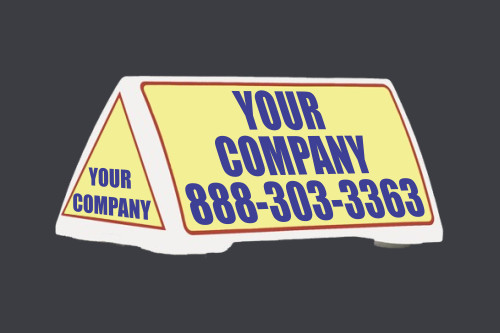 Car top sign example for real estate agents—turn your car into a moving billboard