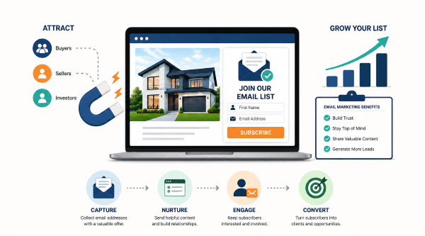 how to build an email list for real estate leads