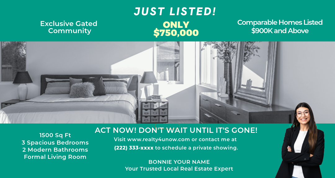 just listed flyers real estate examples for agents