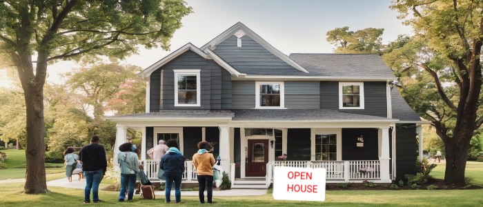 Open house yard sign to attract attention