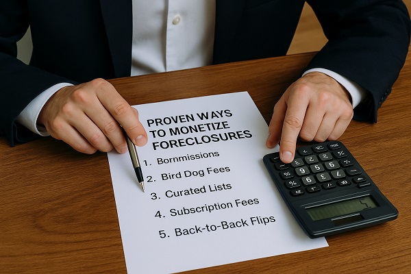 ways to monetize foreclosure properties and opportunities